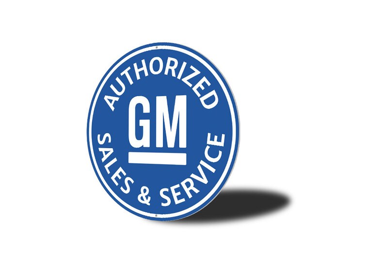 Authorized GM Sales & Service GM Service Sign Sales and Etsy