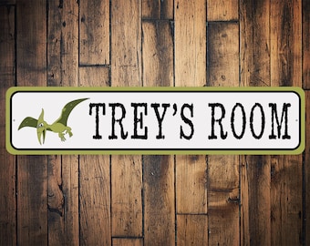 Pterodactyl Kid Room, Kid Pterodactyl Decor, Pterodactyl Sign, Decor For Kid Room, Kid Room Sign, Kid Loves Dinos, Kid  - Quality Aluminum