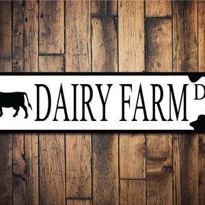 Dairy Farm Sign, Decor For Farm, Farm Sign, Cow Lovers, Dairy Farm, Milk Farm, Country Home, Farmer Decor  - Quality Aluminum Decorations