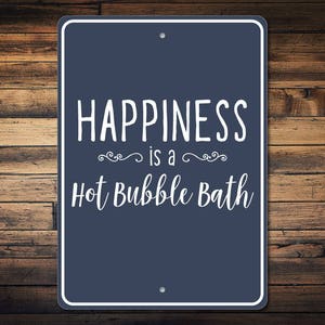Bubble Bath Sign, Bubble Bath Decor, Happiness Sign, Happiness Decor ...