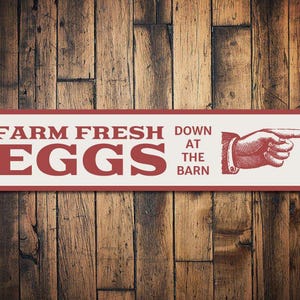 Eggs Sign, Farm Fresh Eggs Decor, Farm Decor, Barn Sign, Barn Decor, Egg Lover Gift, Hen Owner Gift, Eggs Decor, Quality Aluminum Fresh Eggs