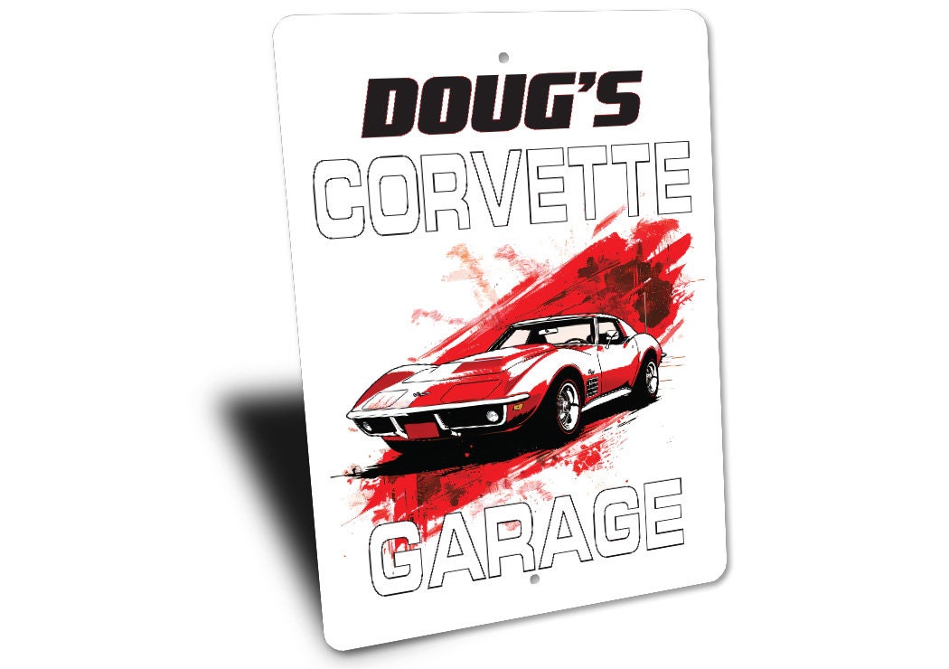 Custom Corvette Sign, Corvette Garage Sign, Corvette Lover Decor ...