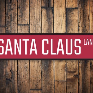 Santa Claus Sign, Santa Claus Lover, Sign For Santa, Decor For Christmas, Santa Lovers, Santa Believers- Quality Aluminum Holiday Sign