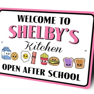 Child Kitchen Sign, Kid Kitchen Sign, Playroom Kitchen, Kids Kitchen Decor, Kitchen Decor, Custom Kid Gift, Sign For Girls Kitchen image 4