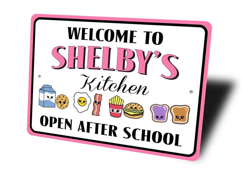 Child Kitchen Sign, Kid Kitchen Sign, Playroom Kitchen, Kids Kitchen Decor, Kitchen Decor, Custom Kid Gift, Sign For Girls Kitchen image 4