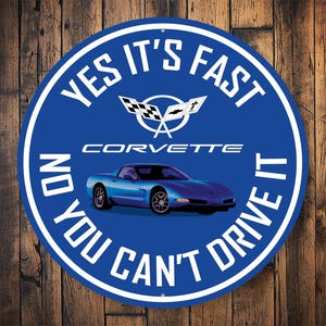 C5 Corvette Circle Sign, C5 Corvette Gift, Fathers Garage, Chevy Corvette Gift, Corvette Decor, Corvette Garage Gift, C5 Corvette Garage