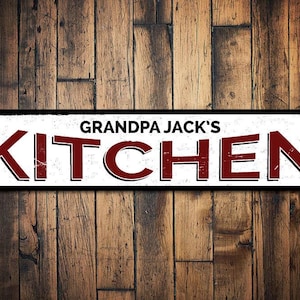 Kitchen Sign, Personalized Name Kitchen Decor, Metal Home Chef Sign, Custom Kitchen Sign, Culinary Sign - Quality Aluminum Kitchen Sign Gift