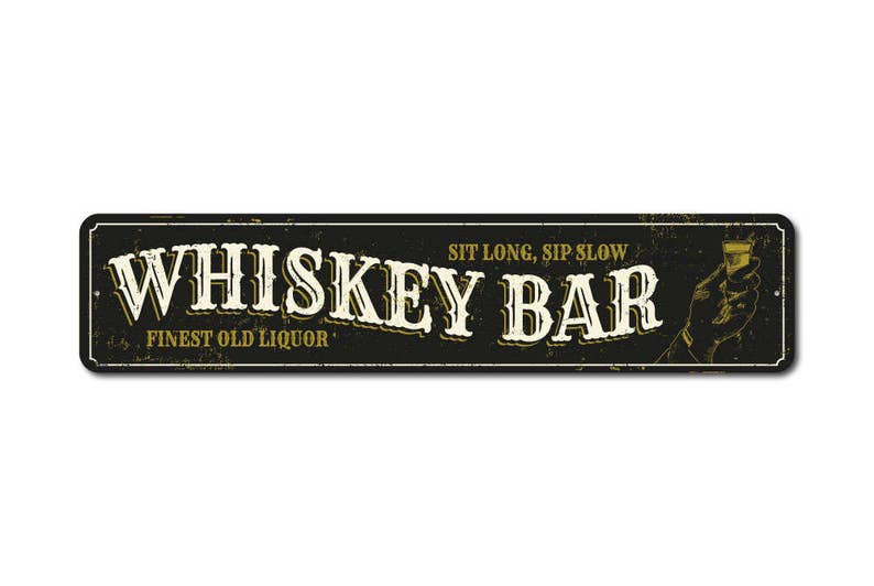 Whiskey Sign, Whiskey Bar Sign, Custom Whiskey Decor, Whiskey Bar Decor, Whiskey Lover Gift for Whiskey Bar, Bar Decor, Metal Wall Art image 3