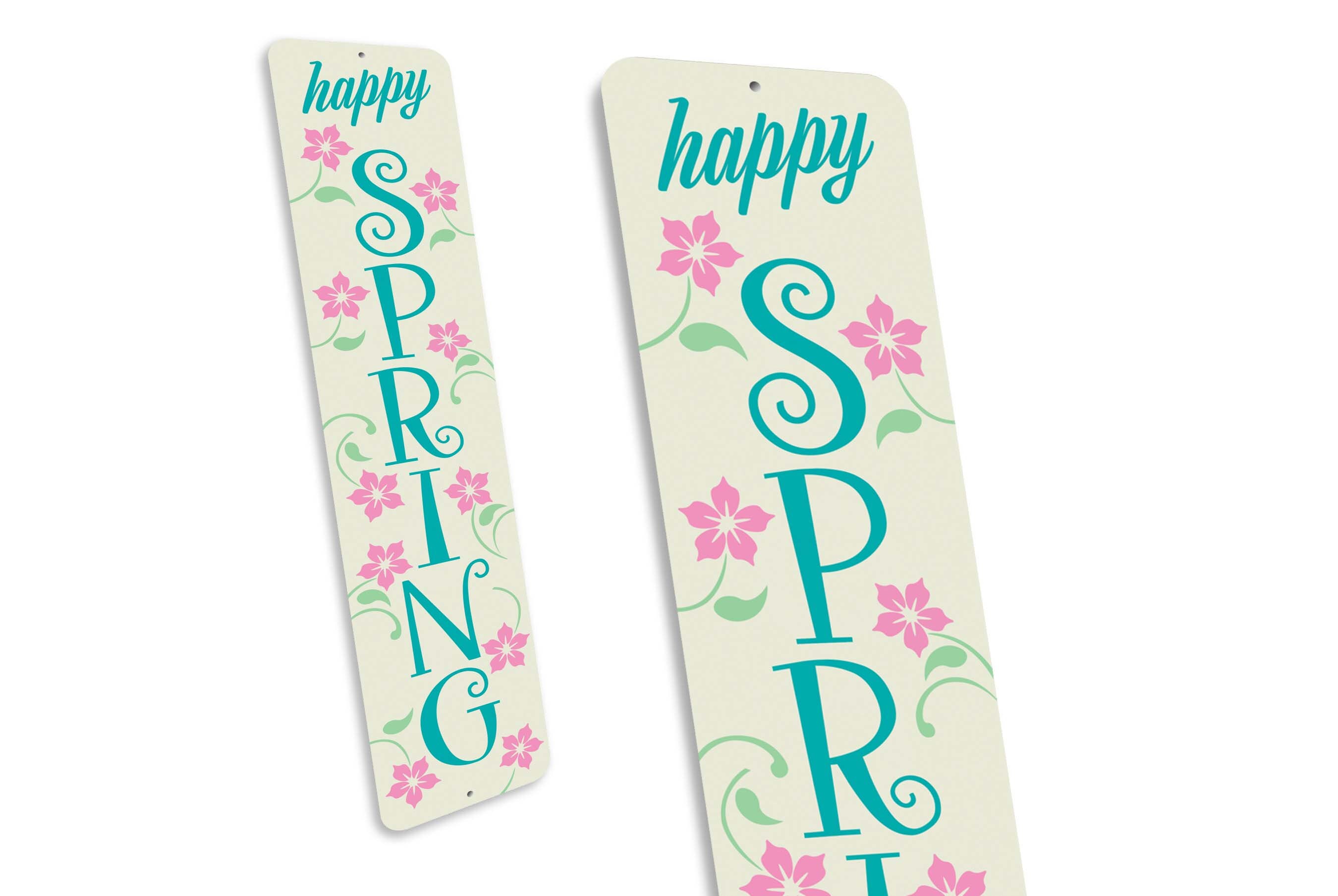 Happy Spring Sign, Spring Porch Sign, Farmhouse Decor, Front Door Sign ...