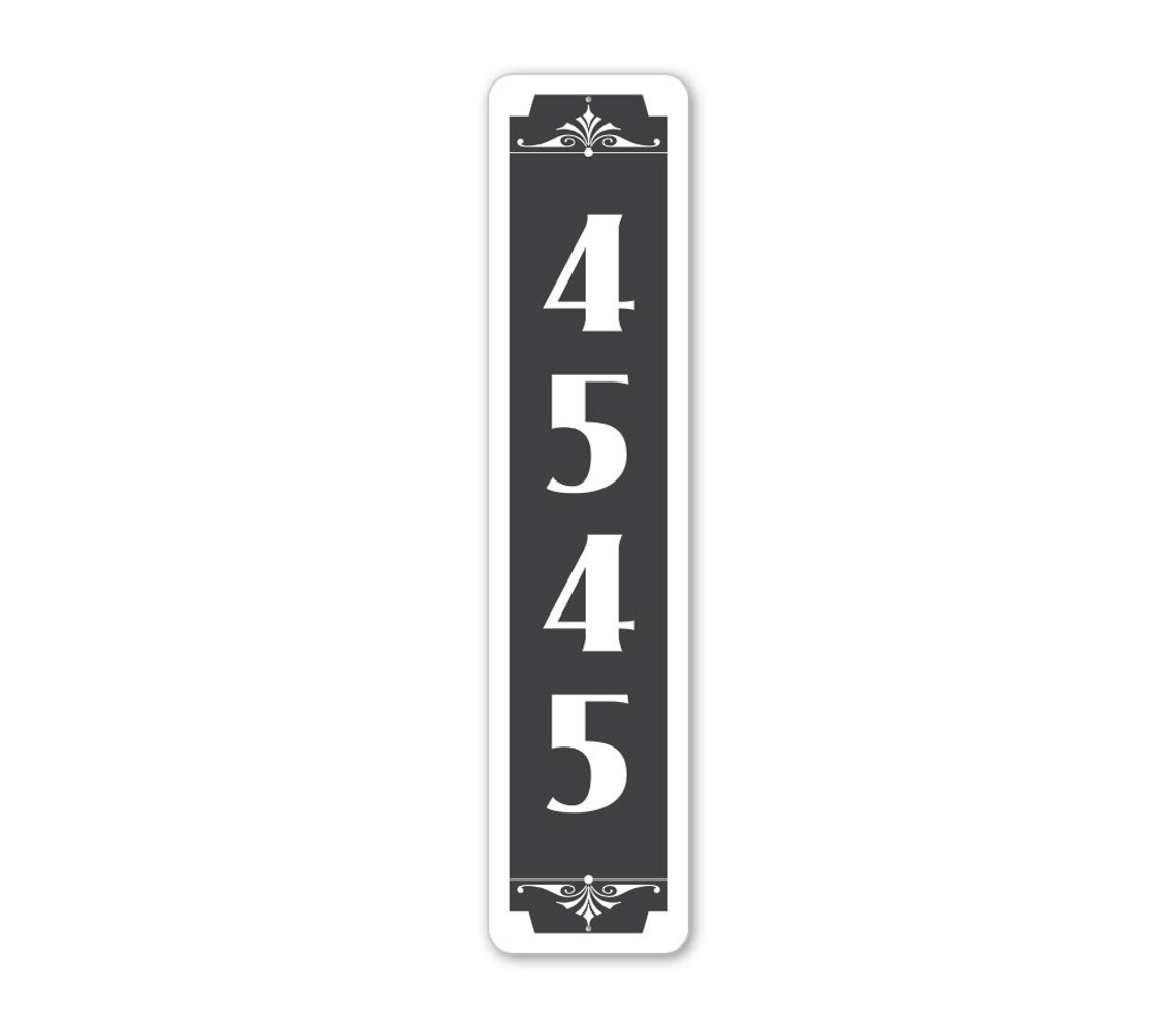 Vertical House Number Sign House Number Gift House Number Etsy