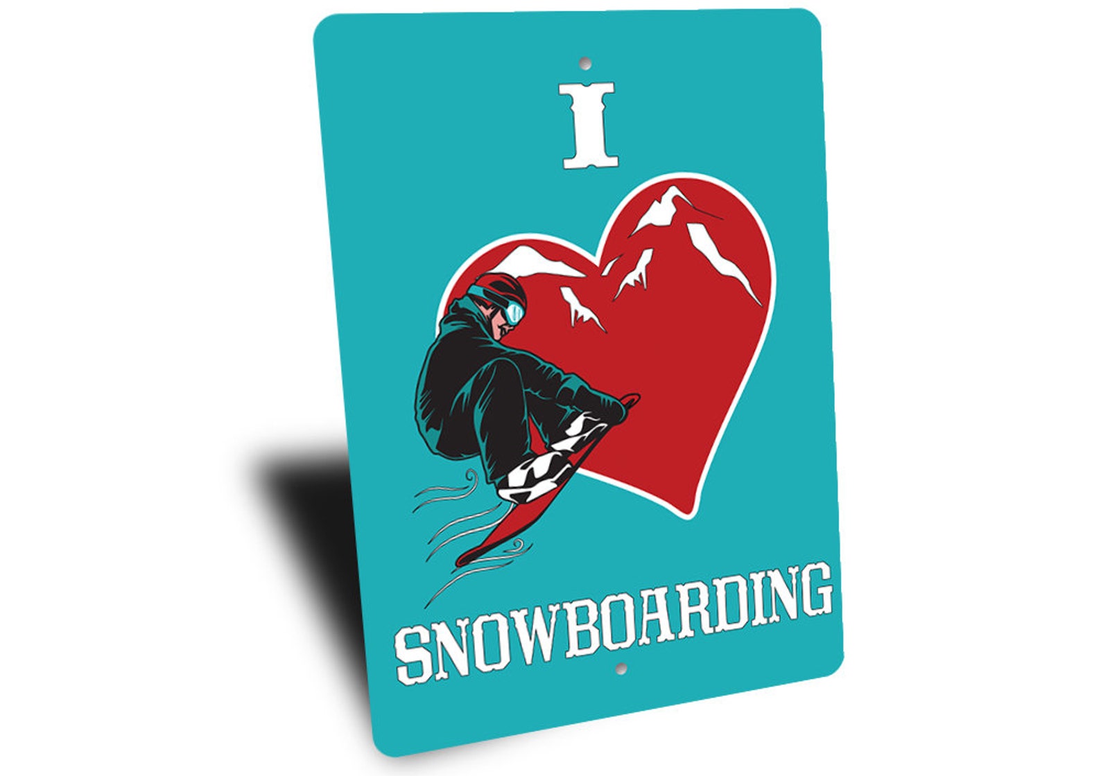 I Love Snowboarding Snowboard Lover Snowboard Sign Sign for Etsy