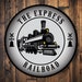 The Express Railroad Sign Railroad Decor Express Train | Etsy