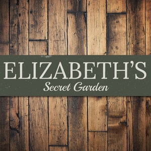 Secret Garden Sign, Personalized Garden Owner Name Gift, Custom Flower Plant Lover Backyard Patio Metal Decor, Garden - Quality Aluminum