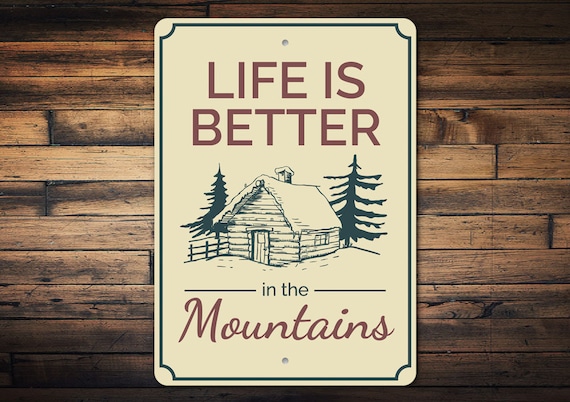 Mountain Living Sign, Cabin Life Decor, Fishing Cabin Decor, Camping Gift  Sign, Camp Decor, Custom Lake Sign, Metal Sign, Quality Metal -  Canada