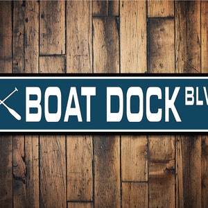 Boat Dock Sign, Boat Dock Decor, Boat Docks, Boat House Sign, Lake House, Boat Lovers, Decor For Lake, Lake - Quality Aluminum Decorations