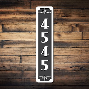 Vertical House Number Sign, House Number Gift, House Number Porch Sign, Vertical Porch Gift, Porch House Gift, House Number Address Sign