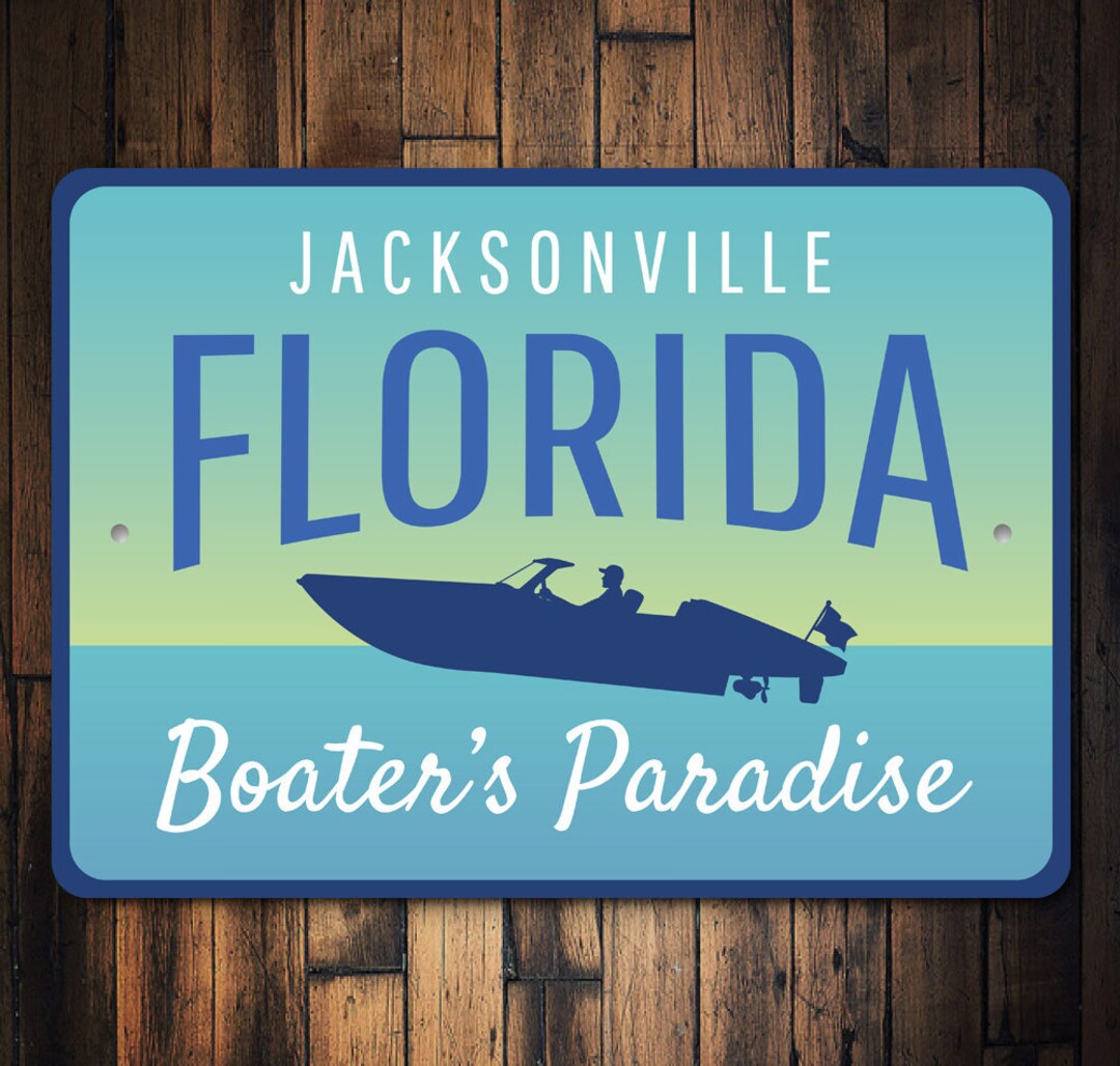 Jacksonville Florida Sign Jacksonville Boating Life Boating Etsy