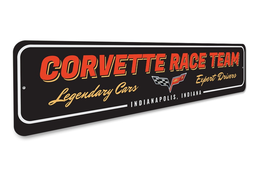 Corvette Racing Sign, Corvette Garage Sign, Decor for Corvette Garage ...