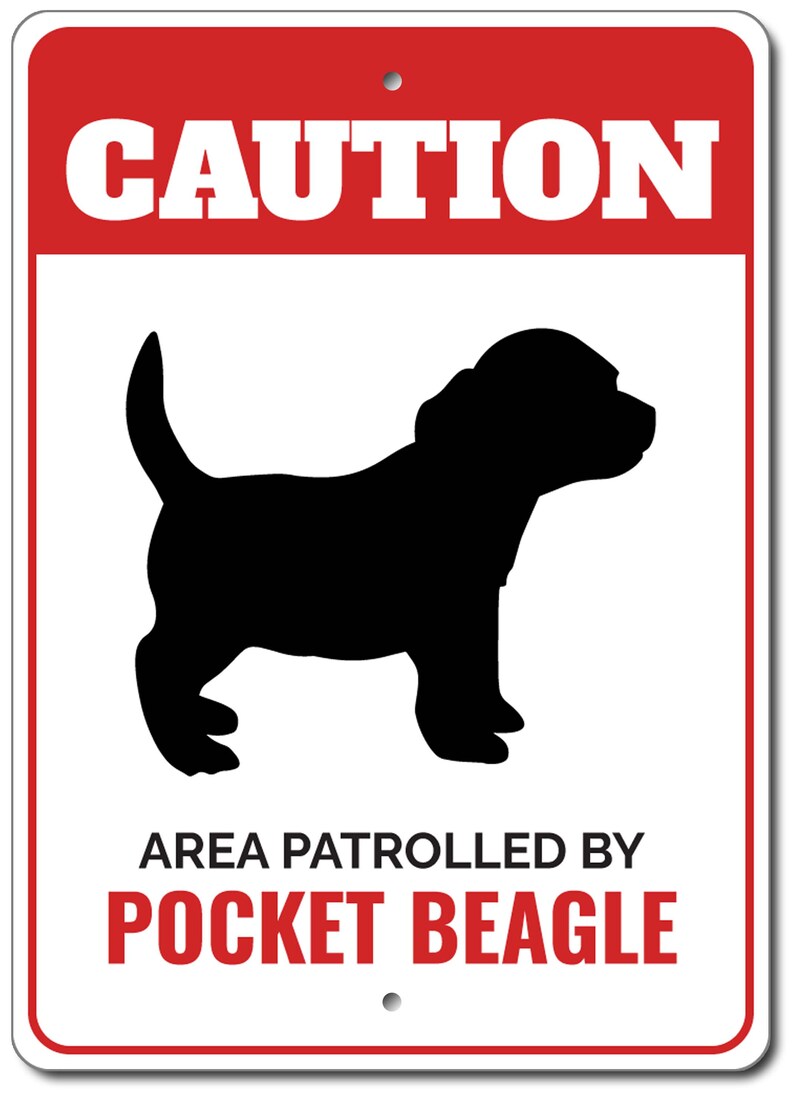 Pocket Beagle Dog Sign, Caution Dog Sign, Pocket Beagle Lover, Dog ...
