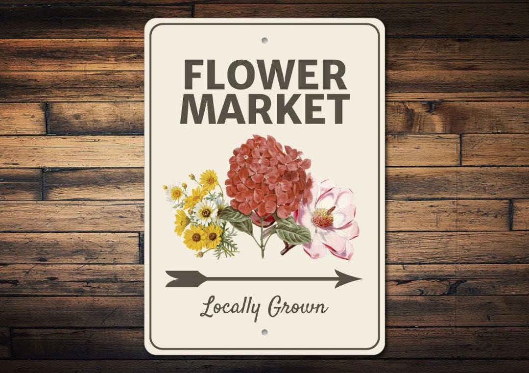 Floral Decor, Flower Market Sign, Flower Garden Sign, Custom Florist ...