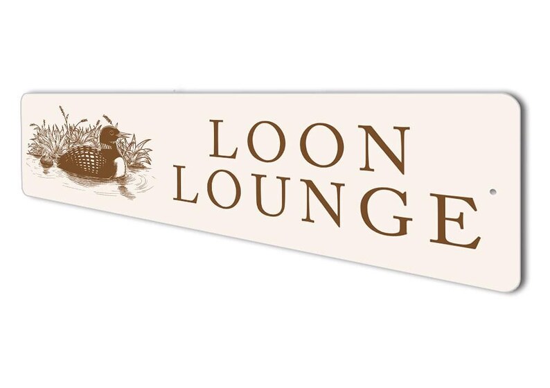 Loon Lounge Sign, Loon Lounge Decor, Loon Lover Lake, Loon Sign, Loon Bird Decor, Rustic Lake Sign, Lake Decor, Lake For Loon Sign, Lake image 4