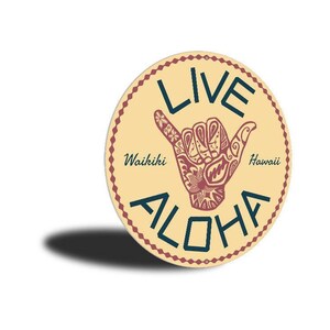 Live Aloha Sign, Sign For Hawaii, Hawaii Welcome Sign, Aloha Decor, Sign For Beach, Tropical Beach Vibe, Aloha Vibes, Beach Vibe Decor image 3