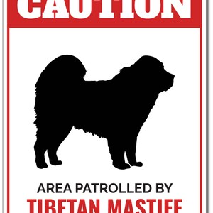 Tibetan Mastiff Dog Sign, Caution Dog Sign, Tibetan Mastiff Mom, Dog ...