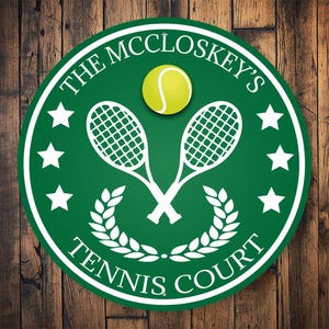 Custom Tennis Sign, Personal Tennis Sign, Tennis Court Sign, Tennis Gifts, Tennis Lover Sign, Tennis Room Sign, Tennis Decor - Metal Sign
