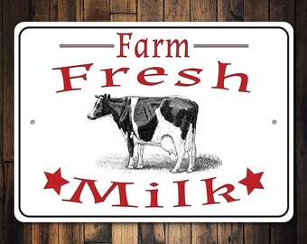 Farm Fresh Milk, Sign For Milk Farm, Milk Decor, Farming Sign, Cow Farm Decor, Milking Cow Sign, Cow Lover Decor, Farm Signs, Quality Metal