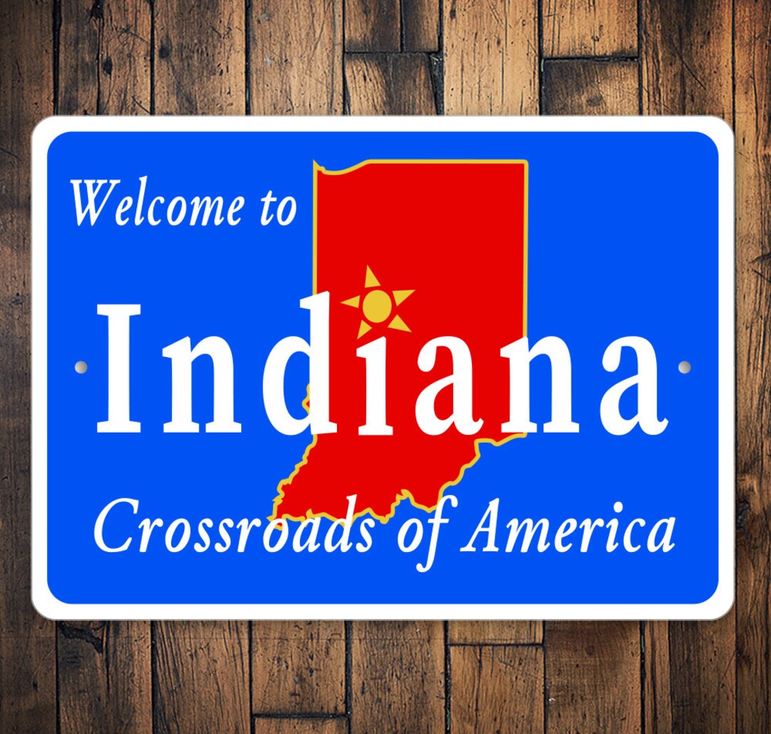 Indiana State Road Sign Indiana Sign Indiana Road Etsy