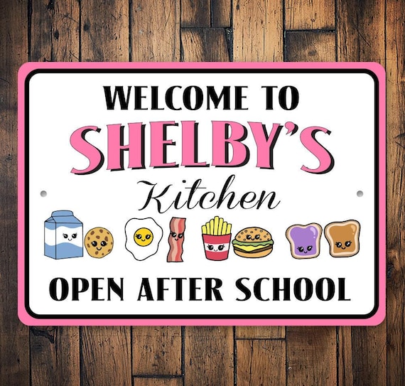 Child Kitchen Sign, Kid Kitchen Sign, Playroom Kitchen, Kids Kitchen Decor, Kitchen Decor, Custom Kid Gift, Sign For Girls Kitchen