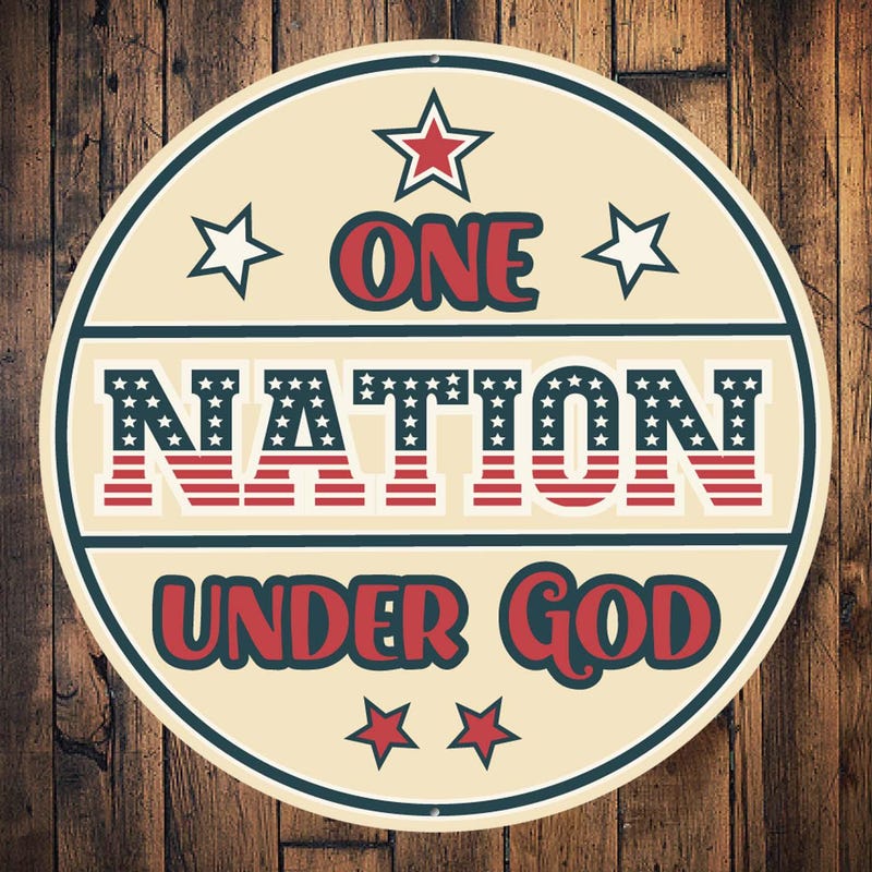 One Nation Under God Sign - Etsy