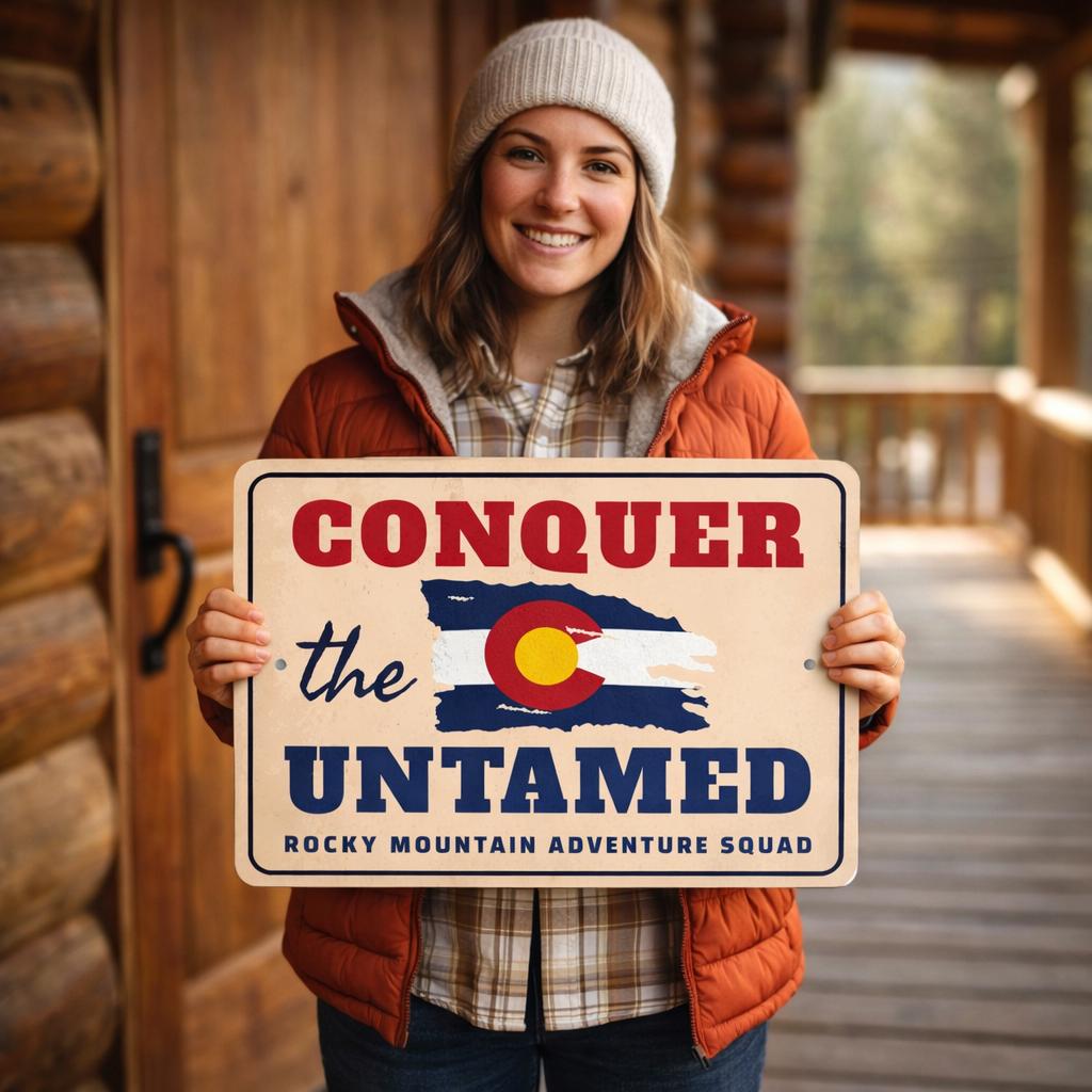 Conquer Colorado the Untamed Sign, Colorado Wall Decor, Adventure Squad ...