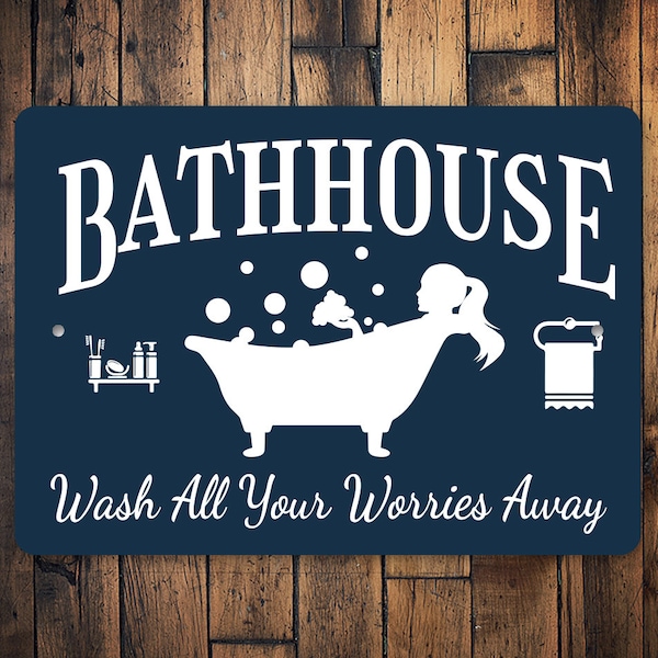 Bathhouse Sign, Bathhouse Gift, Home Bathhouse, Family Bath Gift, Gift For Farm, Farm House Bath, Bathroom Ideas, Bathroom Sign, Bath Tub