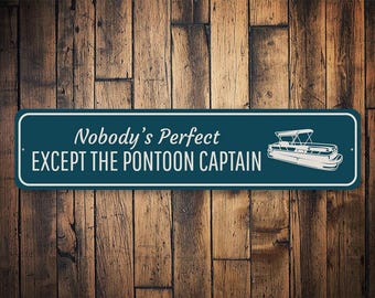 Ponton Kapitein Teken, Boot Kapitein Teken, Kapitein Decor, Boot Dock Decor, Bootdokken Pontons, Boothuis Teken, Lake Life - Kwaliteit Aluminium