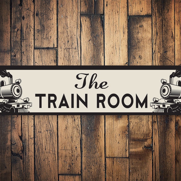 The Train Room Sign, Train Room, Train Wall Decor, Train Rooms, Custom Train Decor, Train Lover, Train Gifts - Quality Aluminum Decorations