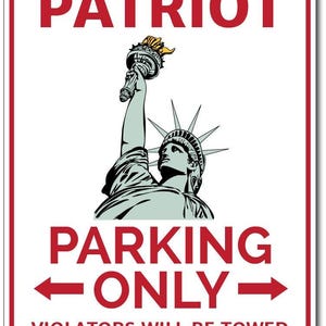 Plaque patriote, plaque patriote parking, décoration patriote des États-Unis, cadeau patriote, plaque Statue de la liberté, décoration liberté - plaques de stationnement en aluminium de qualité image 2