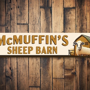 Retro Sheep Sign, Cute Sheep Farm Gift, Custom Sheep Decor, Custom Sheep Gift, Sheep Lover Gift, Decor For Sheep, Metal Sheep Decor, Sheep