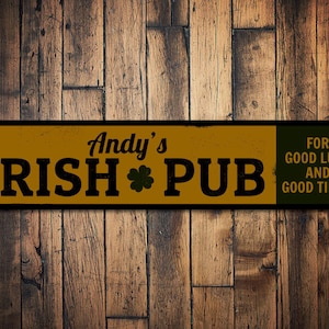 Bar Your Name Custom Personalised Sign Cold Beer Good Times Wall Plaque Hanging