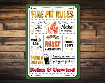 Firepit Rules Sign Funny Firepit Sign Firepit Decor Outside - Etsy Firepit Rules Sign Funny Firepit Sign Firepit Decor Outside - Etsy