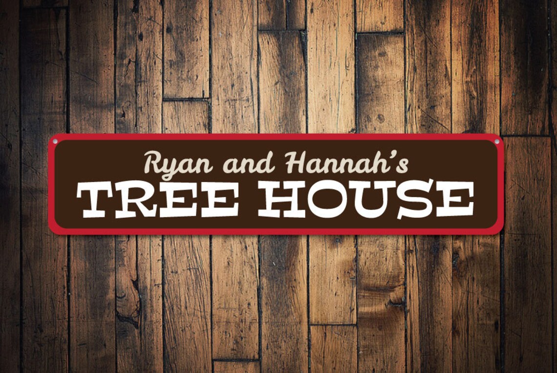 Tree House Sign Personalized Kid Name Bedroom Sign Custom Etsy