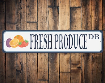 Fresh Produce, Fresh Produce Dr, Sign For Produce, Produce Store, Store For Fresh Produce, Produce Drive, - Quality Aluminum Decorations