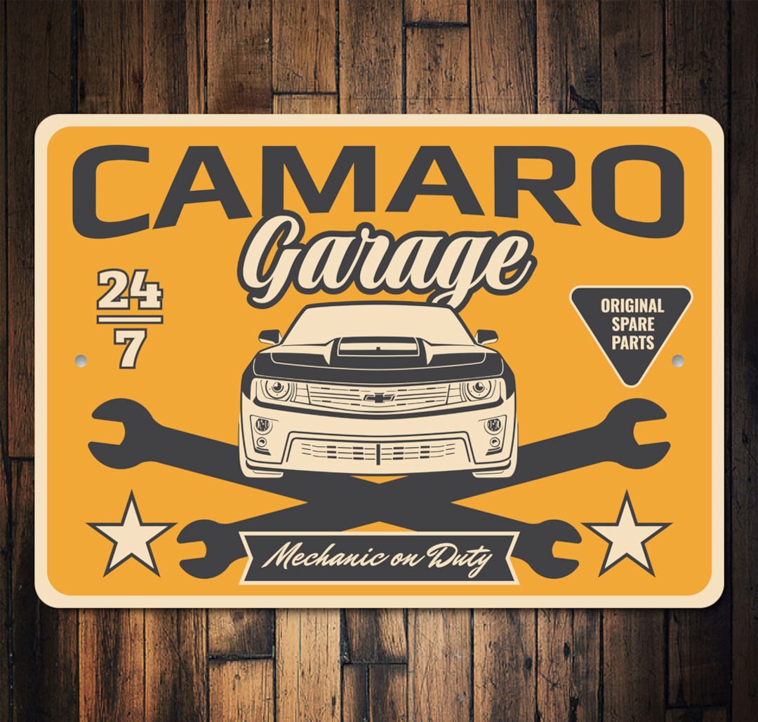 Camaro Garage Sign Camaro Owner Gift Camaro Signs Dad Etsy