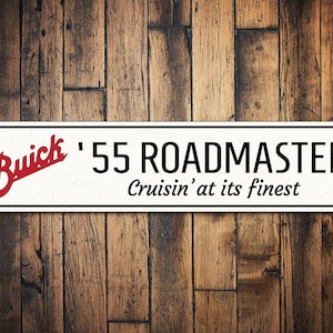 Buick Roadmaster Sign, Buick Lover Gift, GM Sign, Custom GM Decor, Custom Buick Sign, Car Man Cave Sign - Quality Aluminum Sign Roadmaster