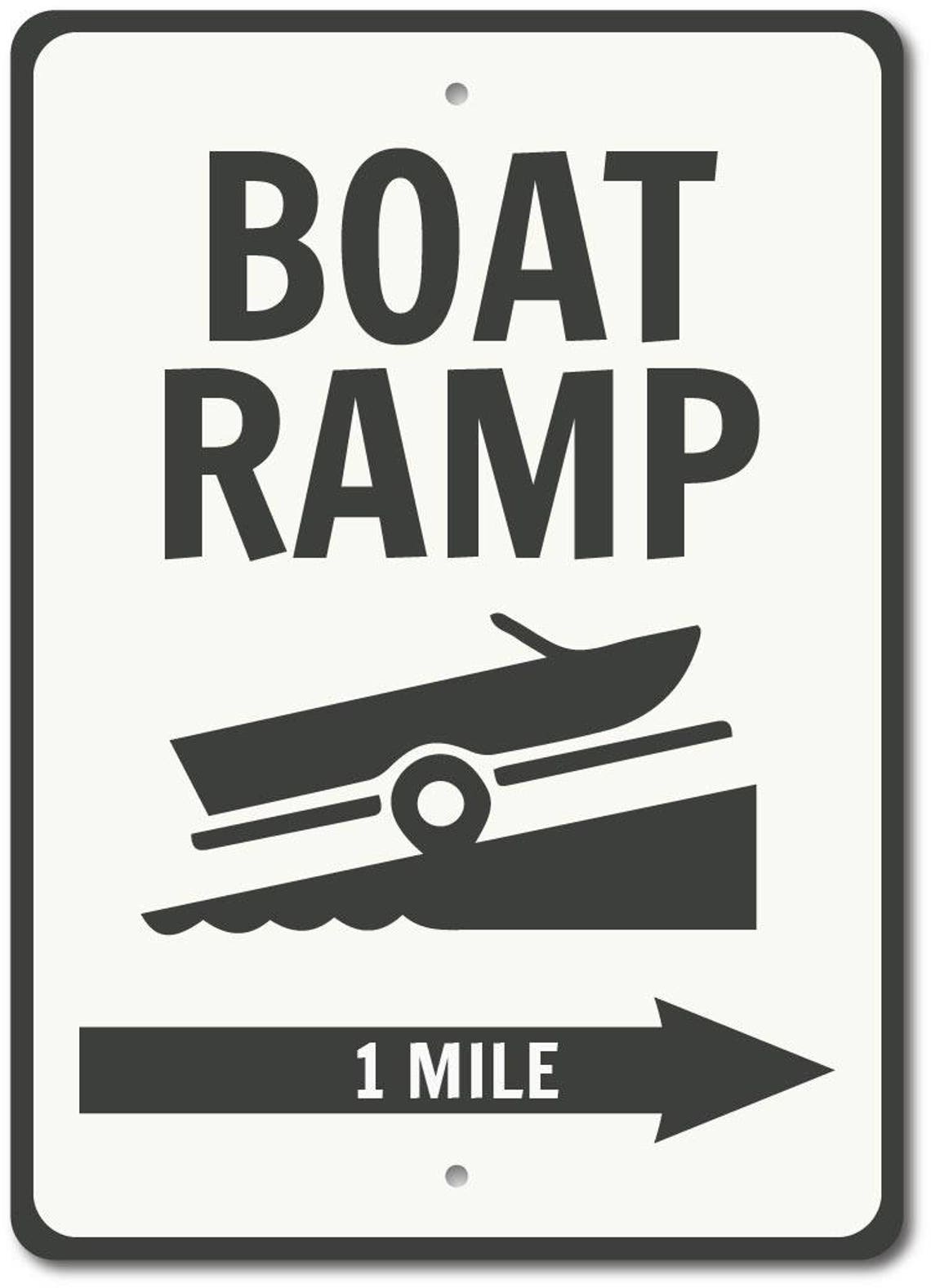 Boat Ramp Sign Boat Ramp Arrow Sign Boat Ramp Decor Boat | Etsy
