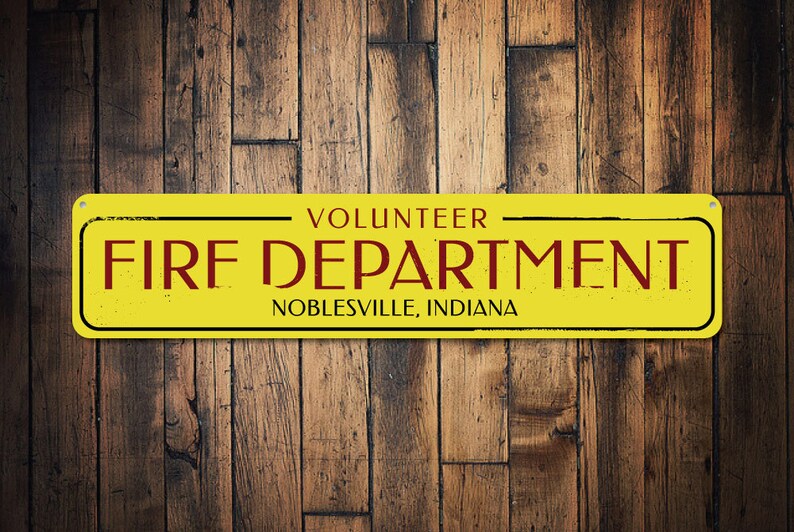 Volunteer Fire Department Sign Personalized City State | Etsy