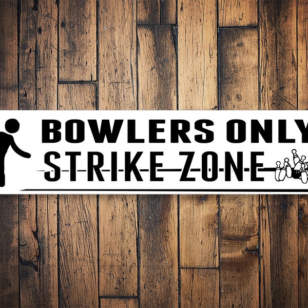 Bowlers Only Sign, Strike Zone Bowling, Bowling Gift, Kid Bowling Gift, Bowling Family, Bowler Gifts, Bowling Lounge Gift