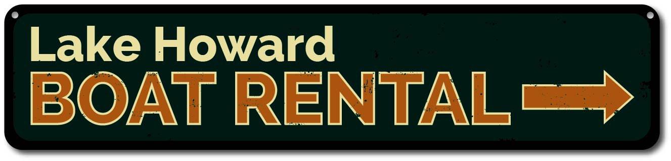 Boat Rental Sign, Personalized Lake Name Sign, Metal Directional Arrow ...