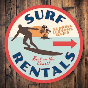 Surf Rentals Sign, Surfing Rental, Beach Rental Sign, Surfing Shack Gift, Surfer Decor, Surf, Surfer, Gift For Surfer, Girl Surfing Shack