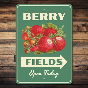 Berry Fields Sign, Berry Lover Gift, Berry Farm Decor, Strawberry Berry ...